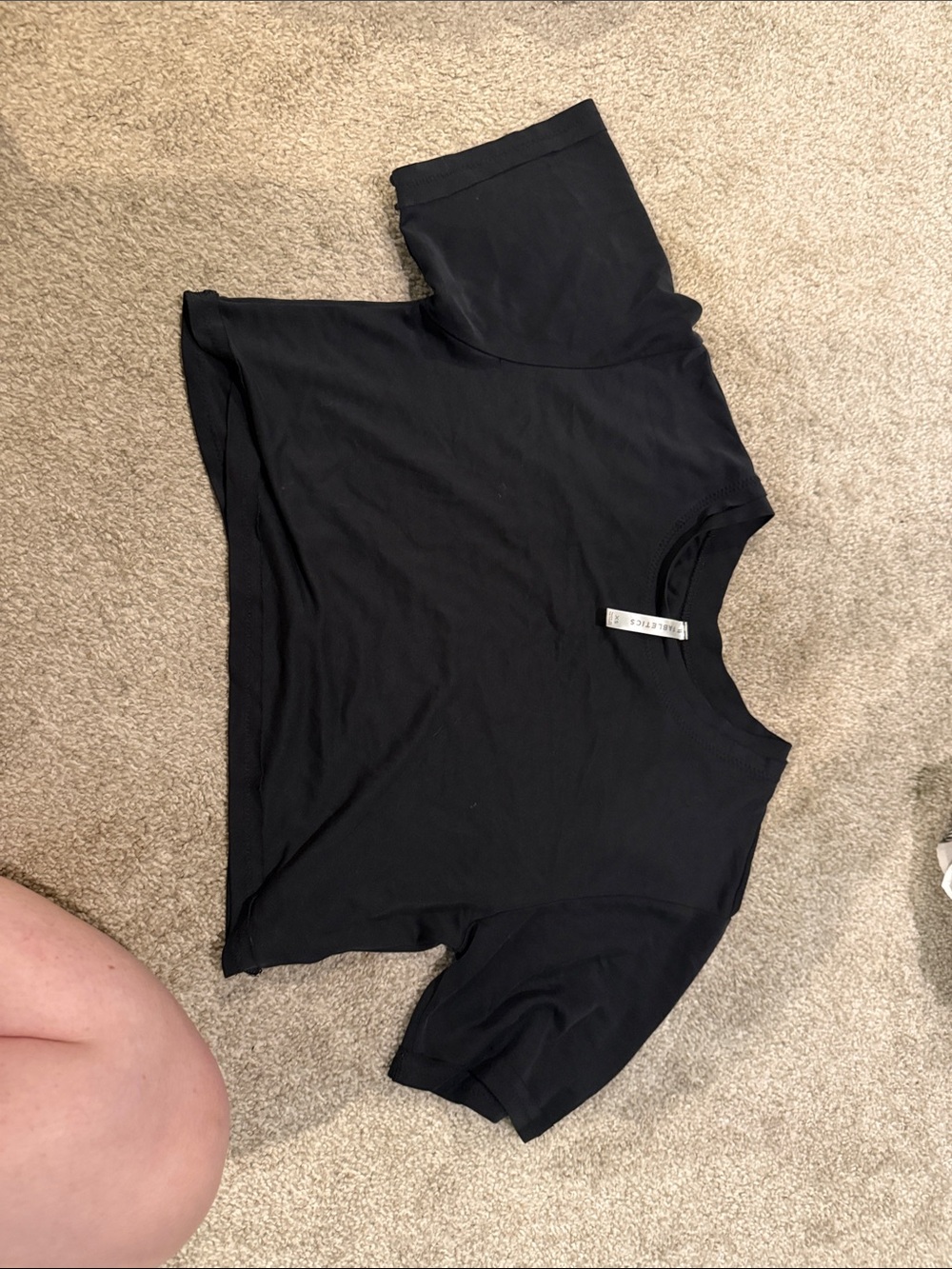 Fabletics Black Crop Top Tee